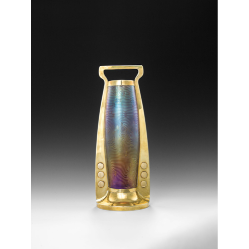 VASE IN BRASS MOUNT
